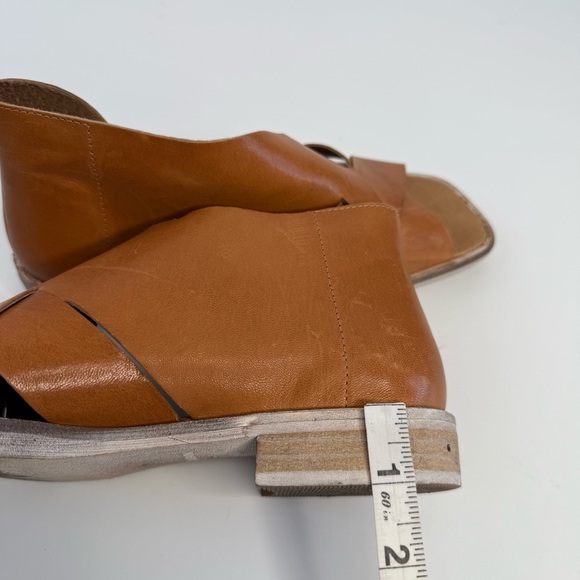 Free People Sun Valley Flat Sandals Women Size 7 Leather Tan Color - Picture 12 of 14